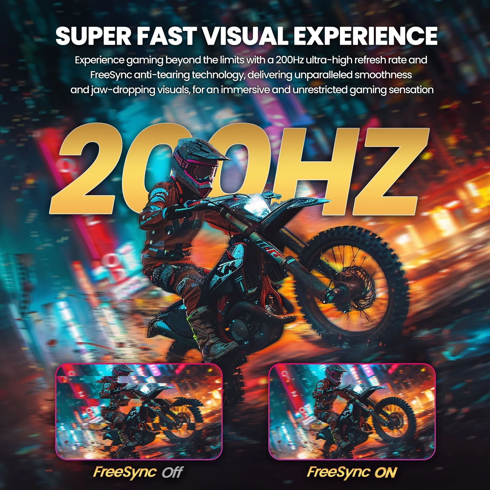 30" Ultrawide Curved Gaming Monitor 200Hz WFHD 2560 *1080P 1500R HDMI/DP Black