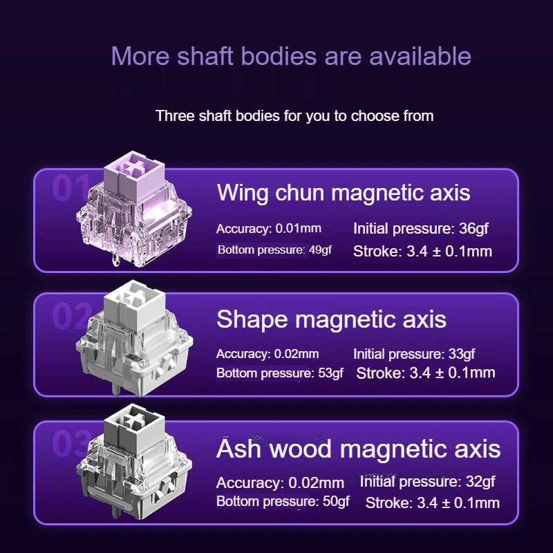 New Aula Win 60/68He Magnetic Switch 8K Keyboard Rapid Trigger Wired Custom Rgb Hot Swap Rt Esports Gamer Mechanical Keyboard