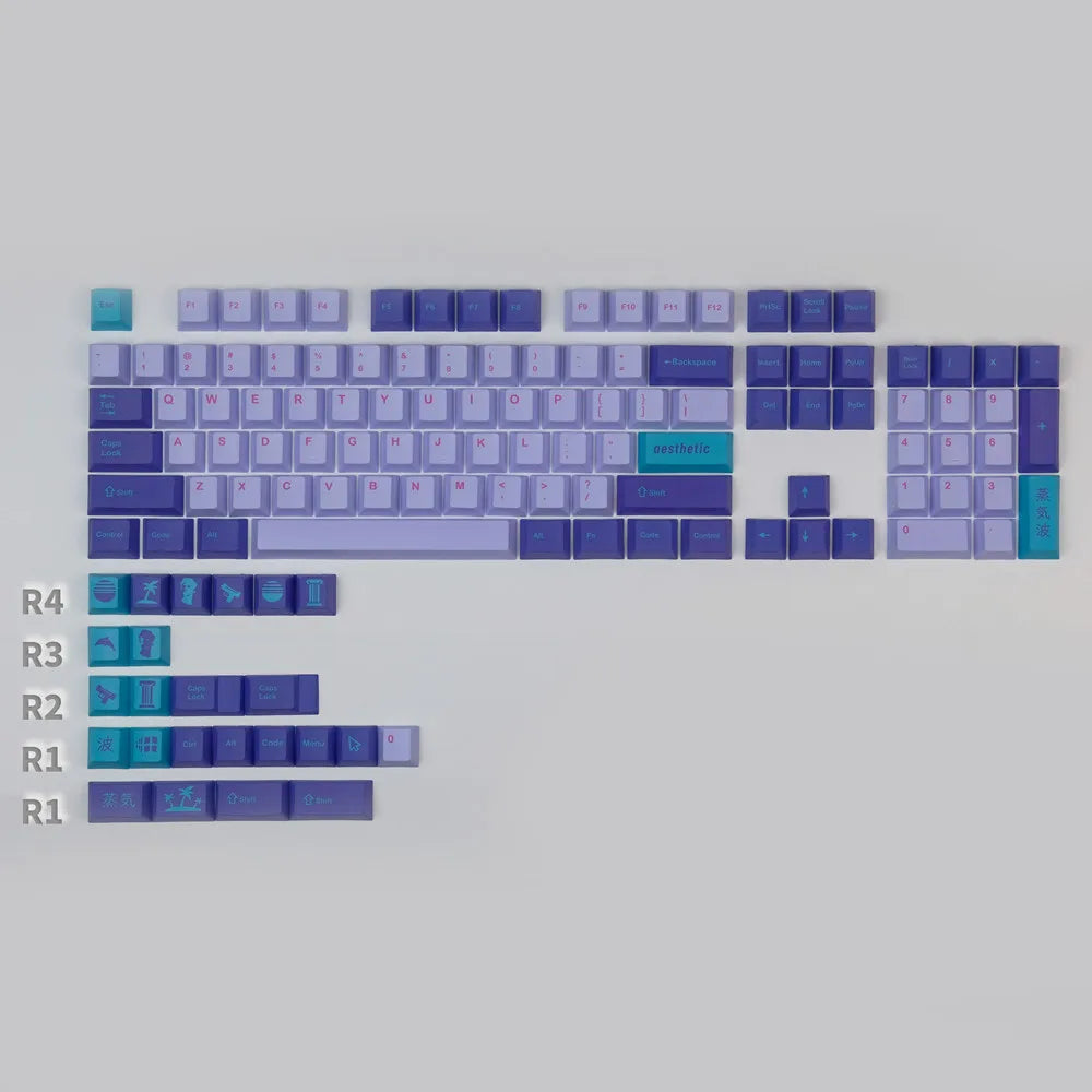 GMK Comet Keycaps PBT Dye-Sublimation Mechanical Keyboards Key Cap Cherry Profile 128 Keys for MX Switch