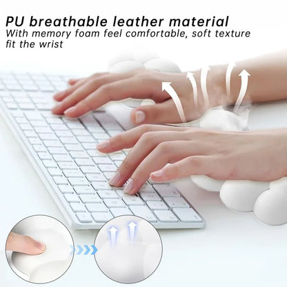 Cloud Shape Wrist Rest Pad Anti-Slip Desk Mat Memory Foam Palm Rest Ergonomic Mouse Pad Typing Wrist Rest Office Accessories