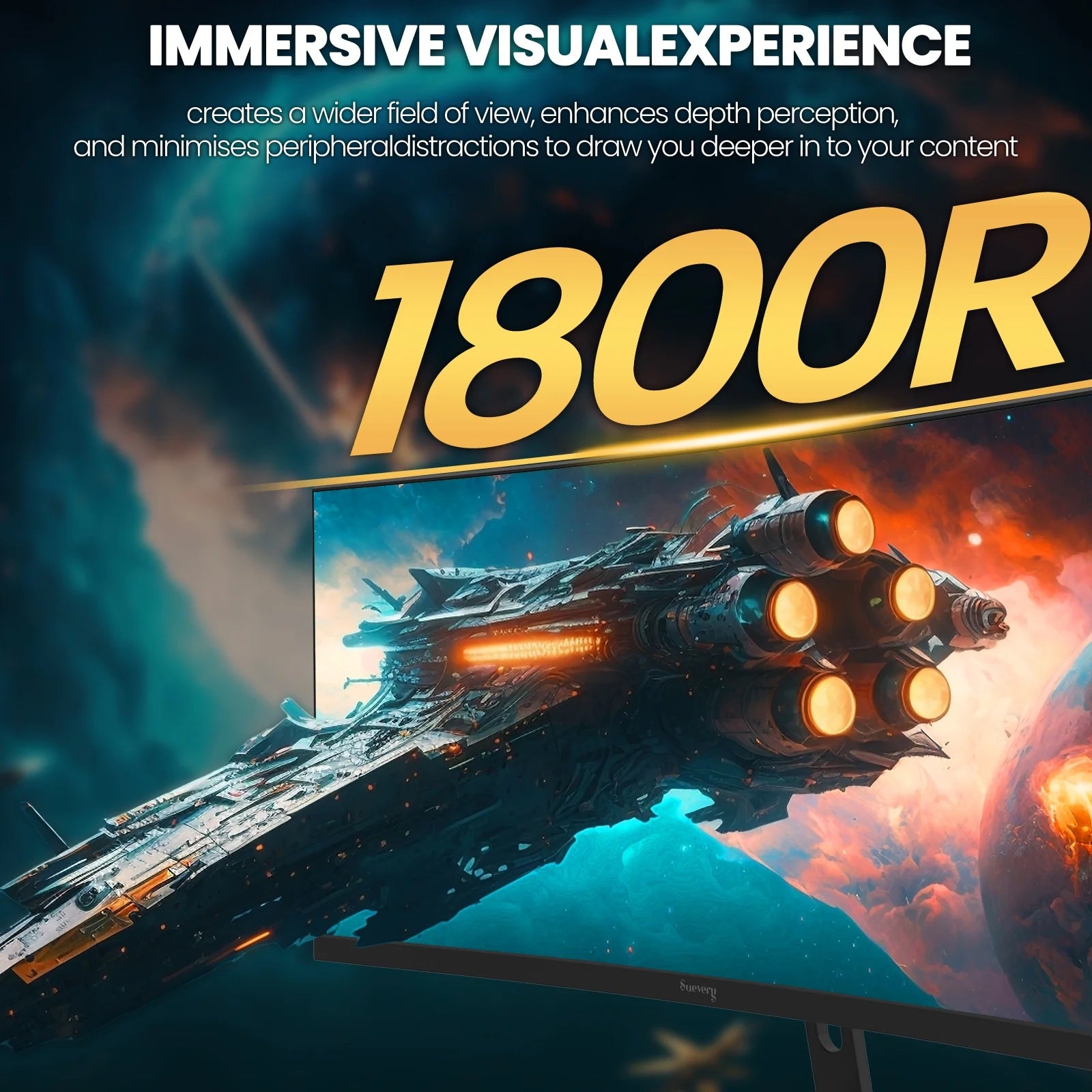 30" Ultrawide Curved Gaming Monitor 200Hz WFHD 2560 *1080P 1500R HDMI/DP Black