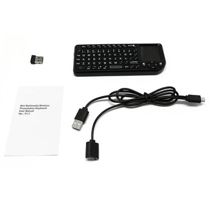 X1 2.4Ghz Mini Wireless Keyboard English/Es/Fr Keyboards with Touchpad for Android TV Box/Pc/Laptop