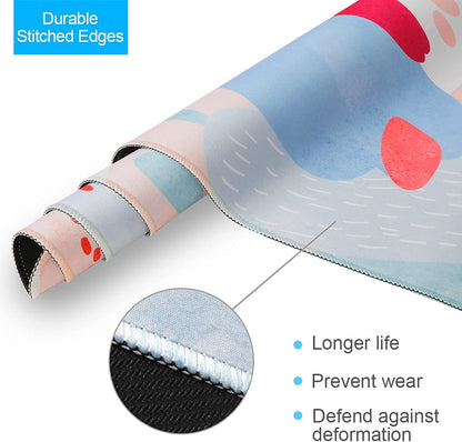 Desk Mat, Extended Gaming Mouse Pad Large 35.4" X 15.7" XXL Laptop Mousepad with Stitched Edges Non Slip Base, Water-Resistant Computer Desk Pad for Office and Home（Multi-Color）