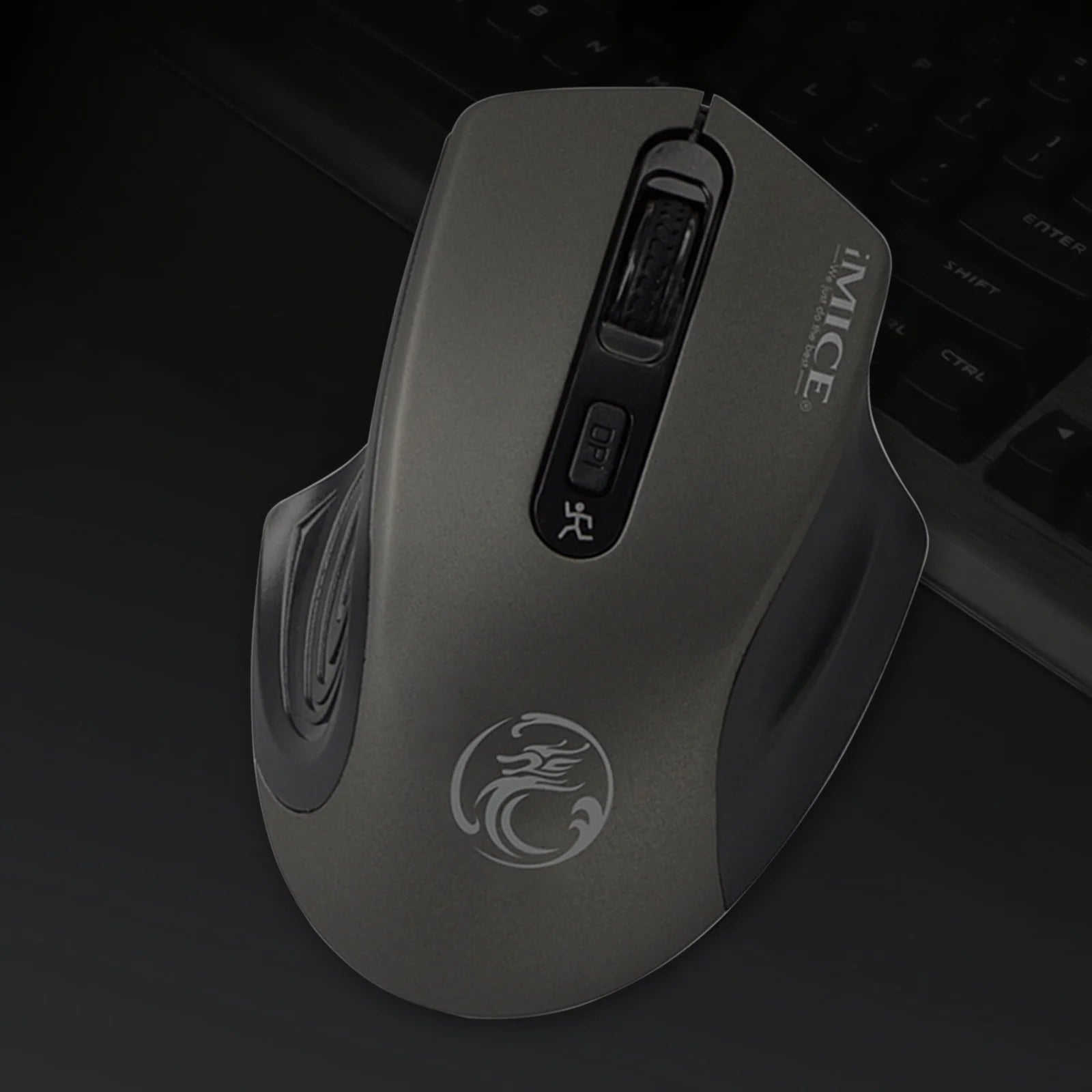 Wireless Mouse for Laptop Wireless Mouse 2.4G Noiseless Mouse with USB Receiver Portable Computer Mice for PC Tablet Laptop with Windows System Gray