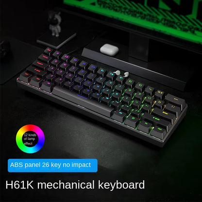 Gaming Keyboard White Mechanical Game USB Keyboards 60% Mini Teclado Spanish Keyborad Teclado Pc Key Board Laptop Computer