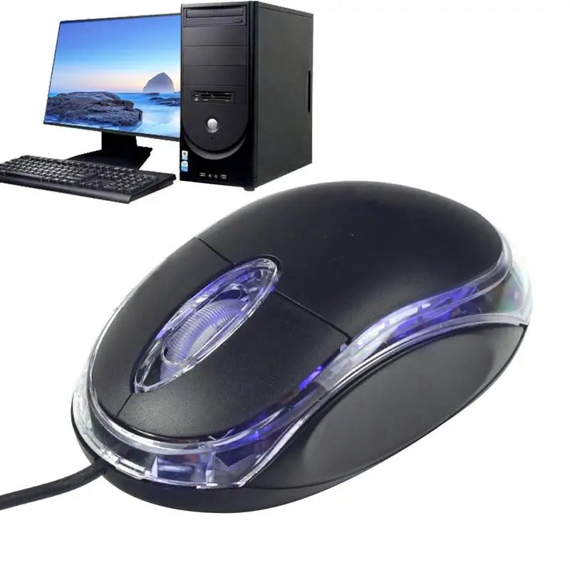 Mini Wired Mouse 1000Dpi Computer Office Mouse USB Gamings Mice for PC Notebook Laptop Wired Mouse Gamer LED 2 Buttons Game Mice