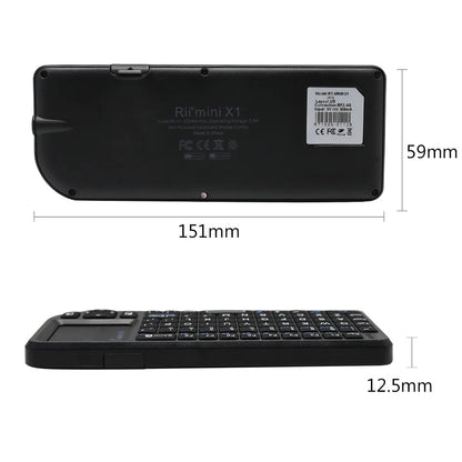 X1 2.4Ghz Mini Wireless Keyboard English/Es/Fr Keyboards with Touchpad for Android TV Box/Pc/Laptop
