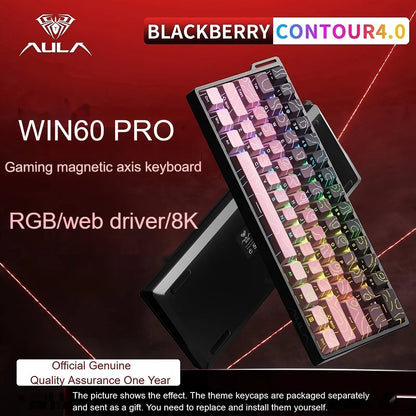 New Aula Win 60/68He Magnetic Switch 8K Keyboard Rapid Trigger Wired Custom Rgb Hot Swap Rt Esports Gamer Mechanical Keyboard