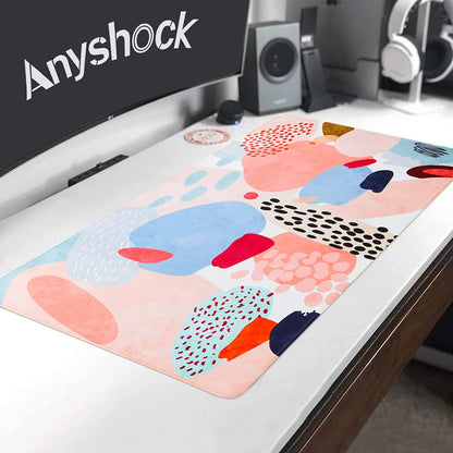 Desk Mat, Extended Gaming Mouse Pad Large 35.4" X 15.7" XXL Laptop Mousepad with Stitched Edges Non Slip Base, Water-Resistant Computer Desk Pad for Office and Home（Multi-Color）