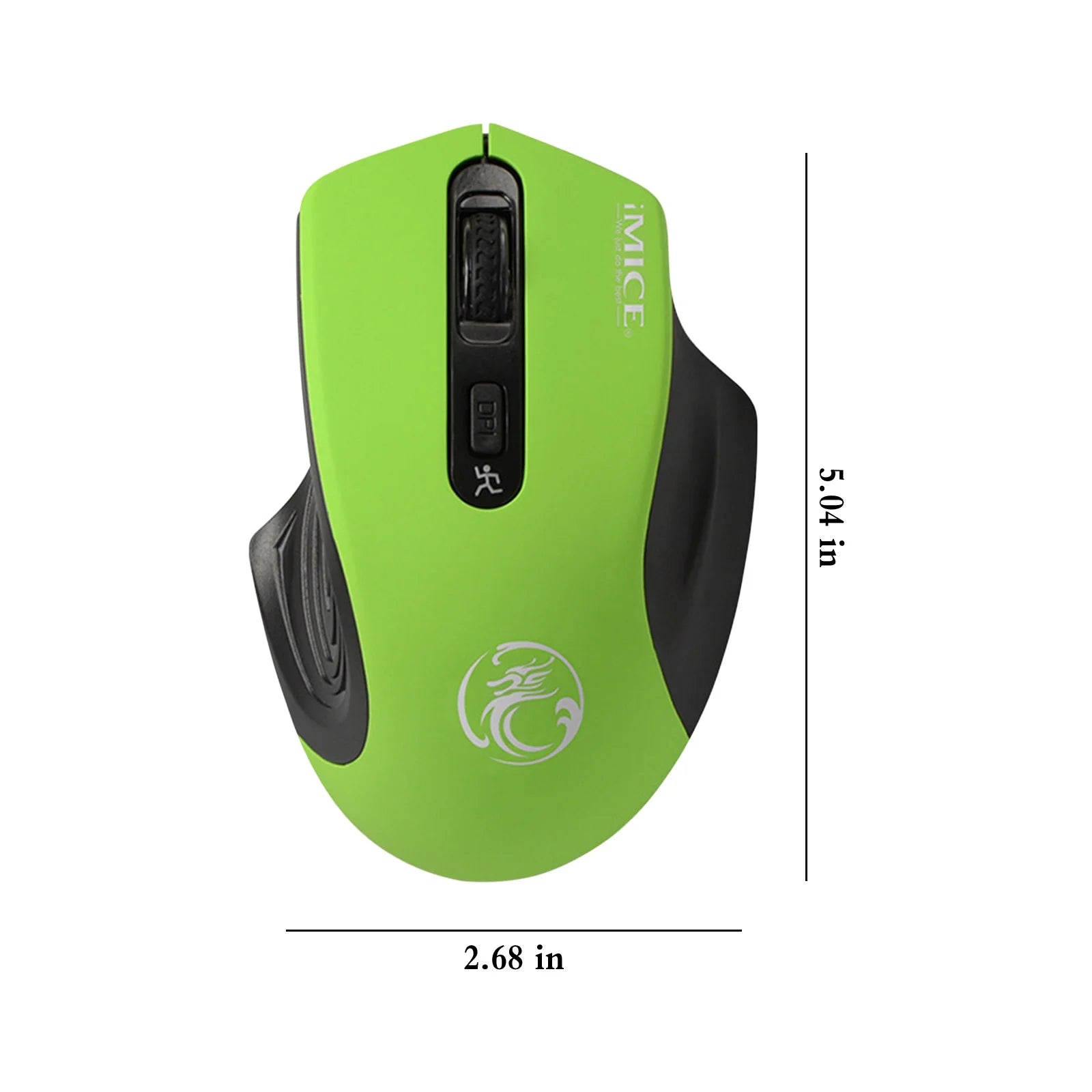 Wireless Mouse for Laptop Wireless Mouse 2.4G Noiseless Mouse with USB Receiver Portable Computer Mice for PC Tablet Laptop with Windows System Green