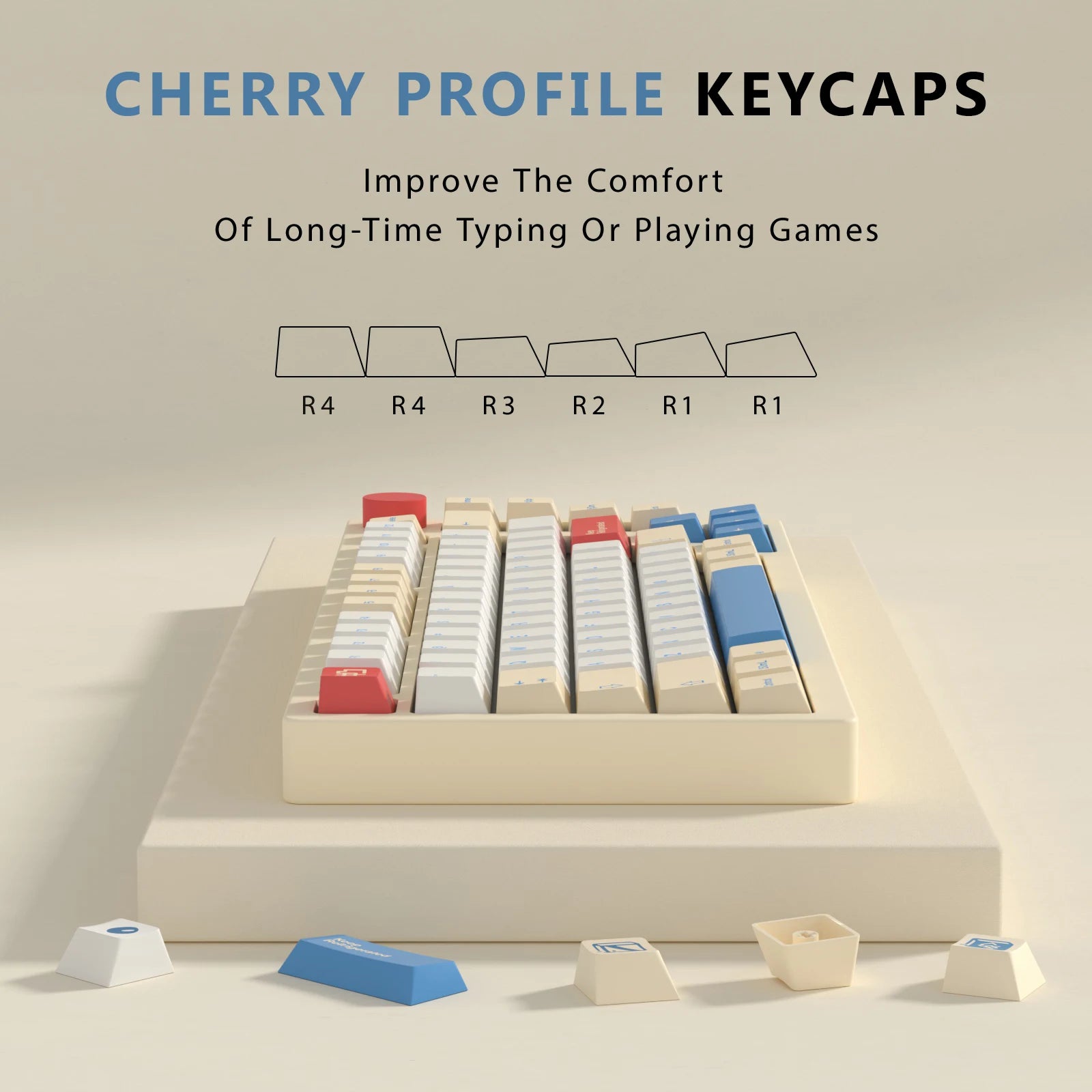 145 Keys Cherry Profile GMK Soymilk Keycaps PBT Retro Keycap Custom for Game Mechanical Keyboards MX DIY Sublimation