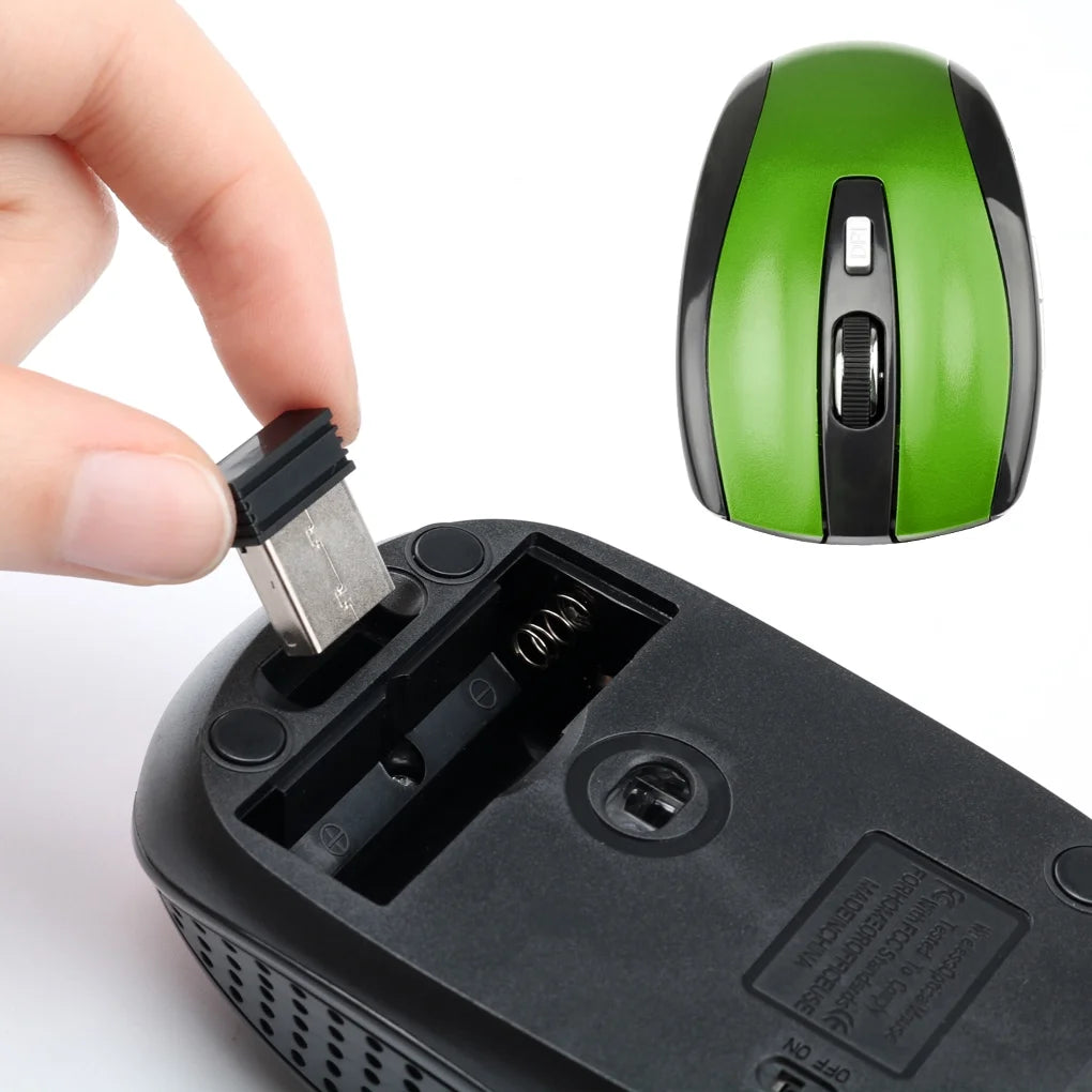 Wireless Gaming Mouse Adjustable DPI 2.4G 6 Buttons Optical Mouse for Laptop Notebook PC