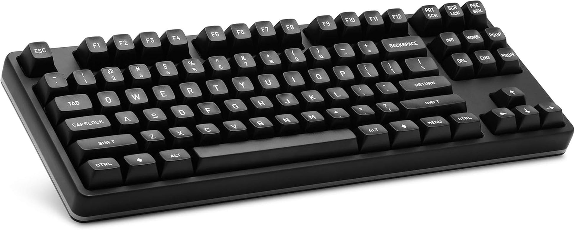 MT3 White-On-Black Keycap Set, ABS Hi-Profile Keycaps, Doubleshot Legends, MX Style Covers Fullsize, Tenkeyless, Winkeyless, 60%, 65%, and 75% (Base Kit)