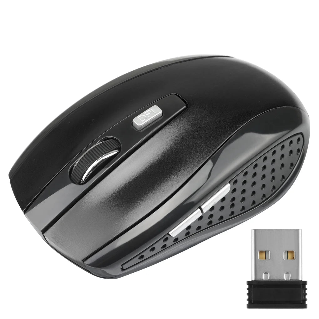Wireless Gaming Mouse Adjustable DPI 2.4G 6 Buttons Optical Mouse for Laptop Notebook PC