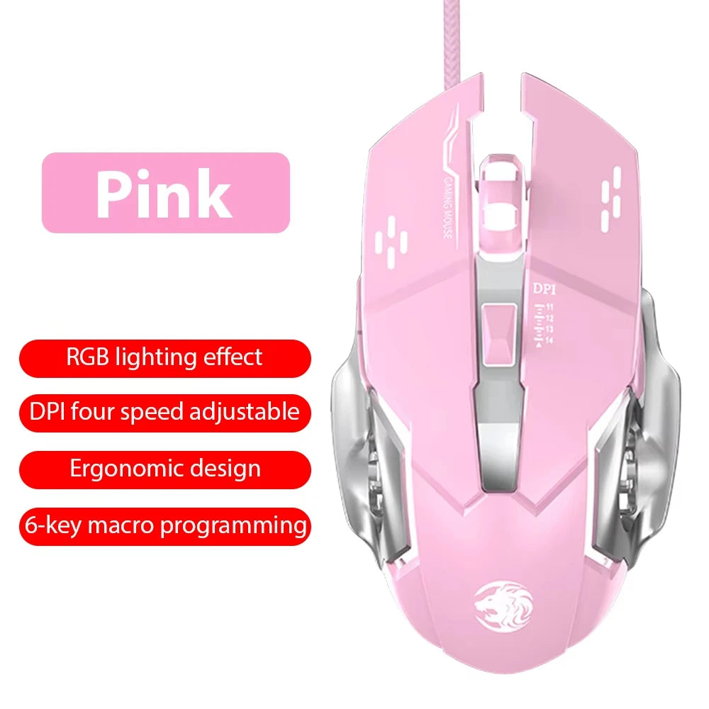 K500 Wired Keyboard Mouse Office Gaming Keyboard for Windows and IOS Computer Laptop 104 Keys Mechanical Feel Membrane Keyboards