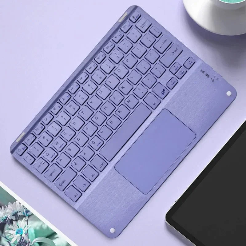 Wireless Keyboard with Touchpad for Ipad Samsung Xiaomi Tablet Keyboard for Phone Laptop 10'' Keyboards Bluetooth Rechargeable