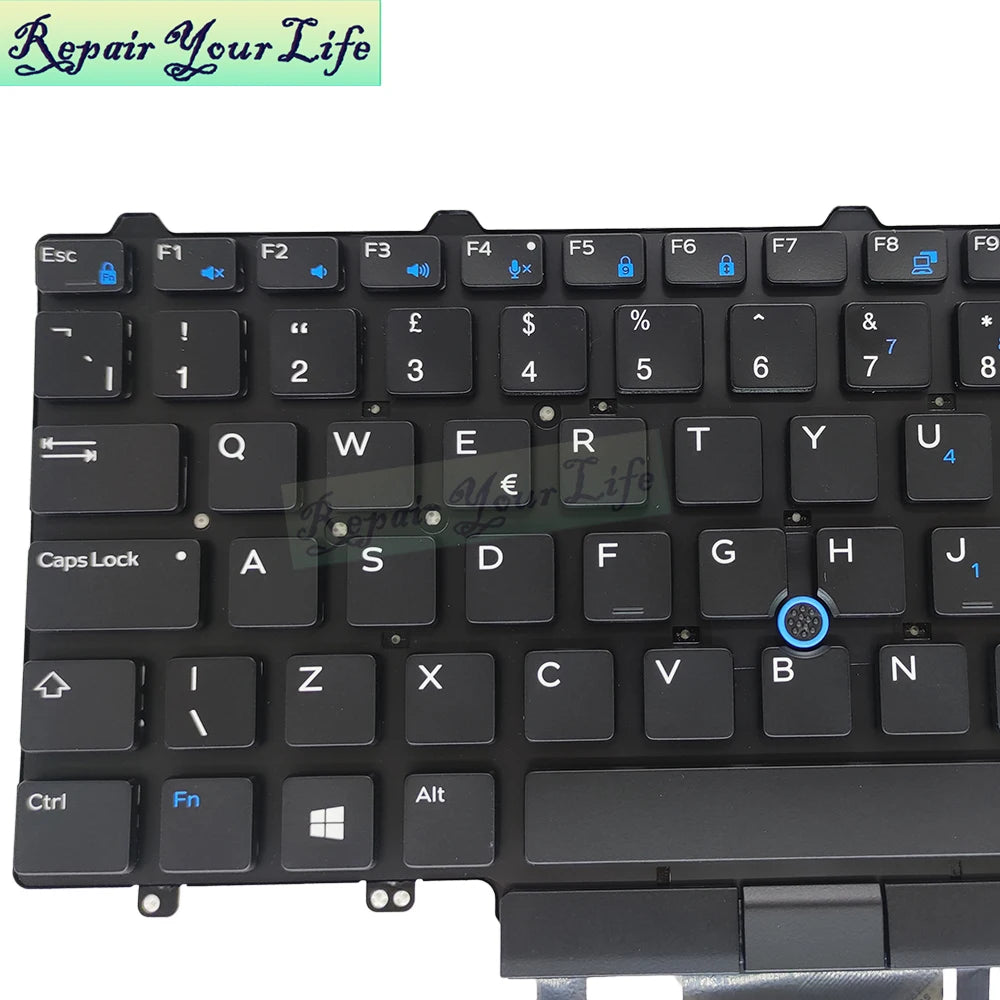 UK/GB PT-BR Brazil Backlit Keyboard for Dell Latitude 3340 E5450 E7480 E7470 E7450 0W24RK 08NC1K Notebook PC Keyboards Backlight